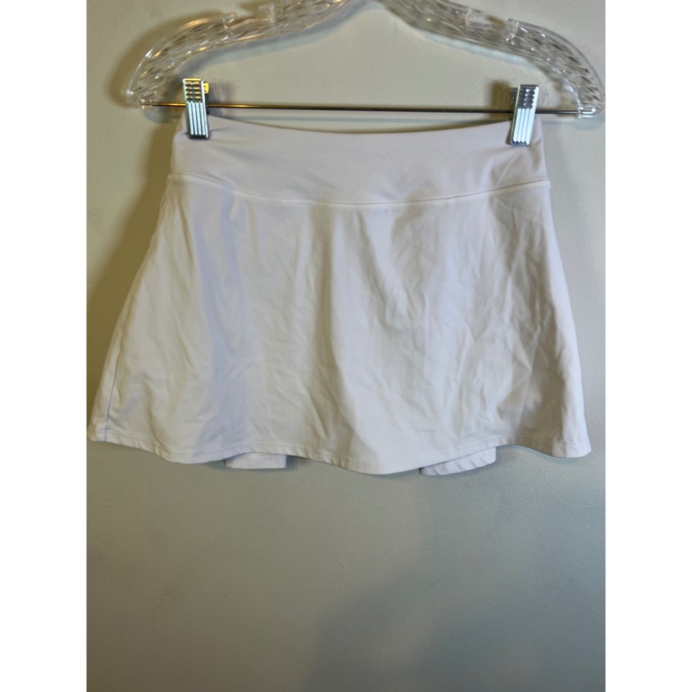 Stelle Womens Athletic Skort Pleated Back White Size S